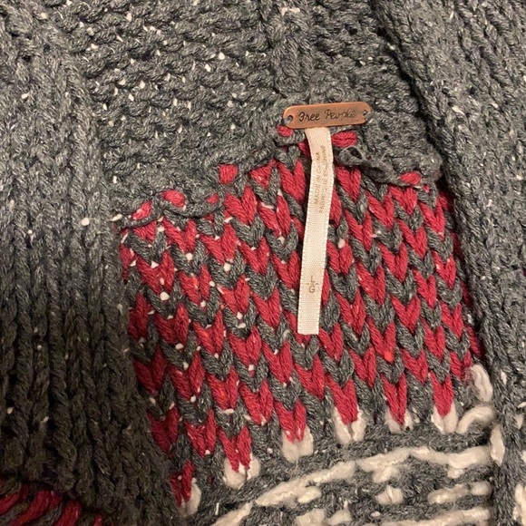Free People Patterned Boho Knit Sweater - Women’s Size Large - Picture 7 of 9